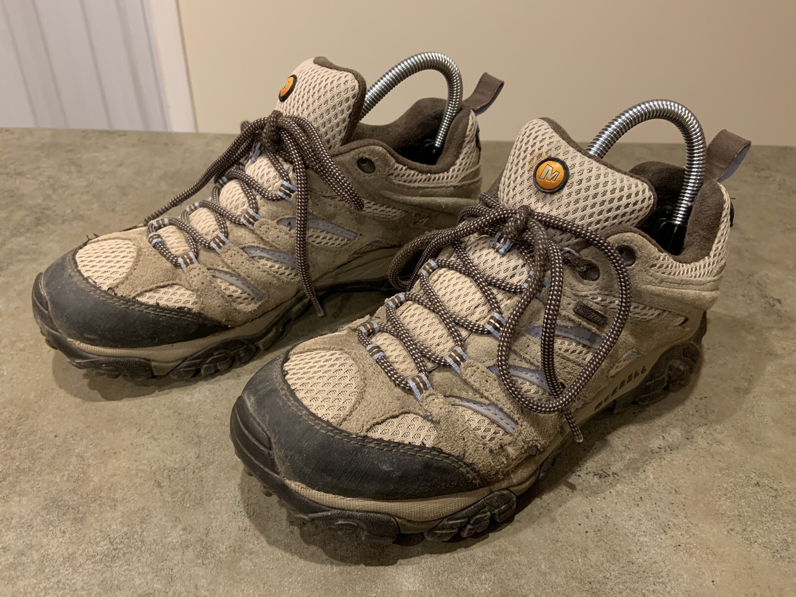 Scarpe da trekking Merrell donna taglia 9 MOAB 2 impermeabili polverose oliva vedi foto