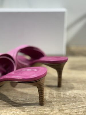 Jacquemus Sandale Frauen Les Mules Schwimmbad Leder Pink