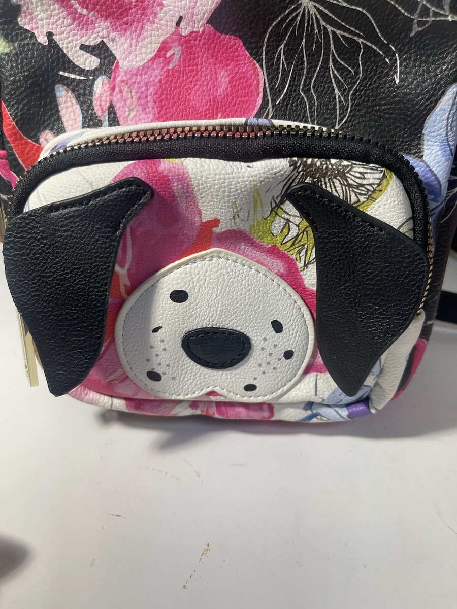 Betsey Johnson Cute Puppy Dog Floral Mini Backpack Purse  display picture 2