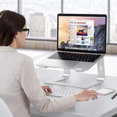 OMOTON 11-16 inch Laptop Stand Detachable Mount Aluminum Holder for Desk Silver - Picture 8 of 8