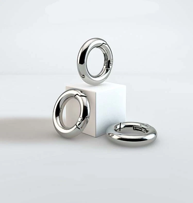 10 pcs Smooth Ring 304 Stainless Steel Spring Gate O Rings Snap Clasps 18x3.6mm - Image 4 of 4