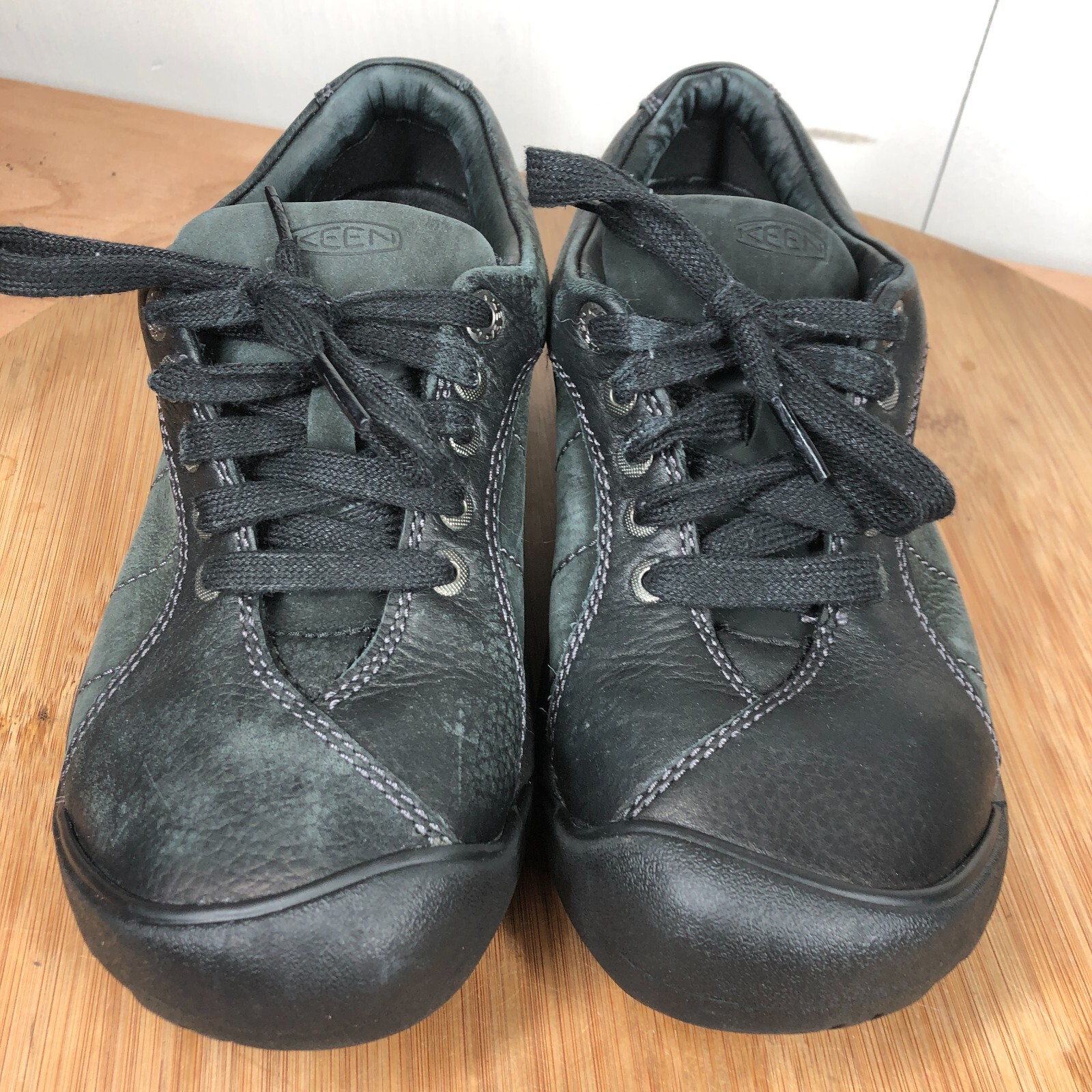 Scarpe Keen Donna 7 Presidio Sneakers Escursionismo Pelle Nera Trail Walking Casual