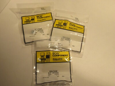 NEW (LOT OF 3) PHILIPS ECG COMPONENT ECG 5332 ECG5332 600V 1A DIP BRIDGE  