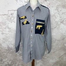 Vintage Arlene Embellished Gold Exotic Animal Top S