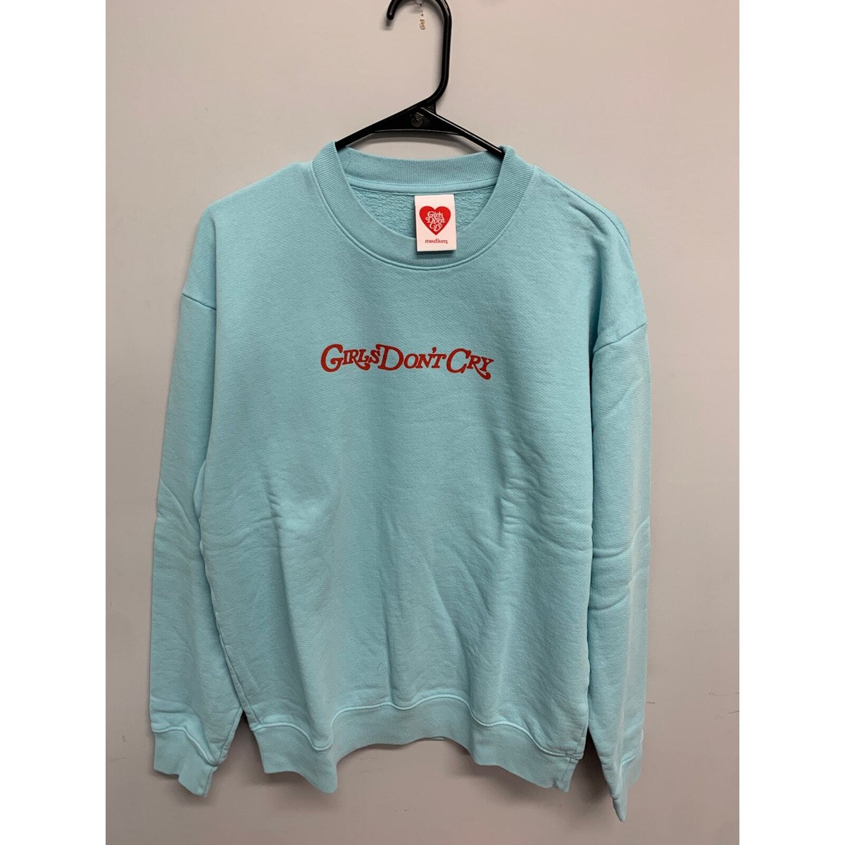 Girls Don't Cry Angel Logo Crewneck Blue Teal Size Medium Girls Don't Cry Angel Logo Crewneck Blue Teal Size Medium