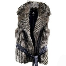 Regent & Company Faux Fur Belted Vest Size S
