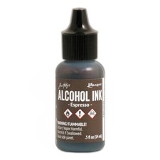 Ranger, Tim Holtz, Alcohol Ink, Espresso Alcohol Ink, .5 fl oz, Brown Ink, Dark