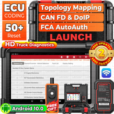 LAUNCH X431 PRO3 APEX Car Diagnostic Tool Bidirectional Scanner Key Coding US