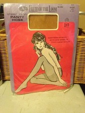 Vintage Fruit of the Loom blush nude pantyhose sz short