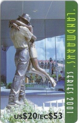 SELTENE TELEFONKARTE ST LUCIA Landmarks Serie 2001 - Aftermath 337CSLD sehr guter Zustand