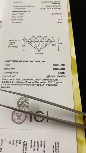 IGI Certified Loose 2 Ct Lab Grown VVS1 Clarity DEF Color Grade Diamond for Ring - 第 8/16 張圖片