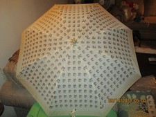 New Pierre Cardin Vintage Wood Handled Folding Umbrella SALE 