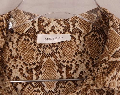 ANINE BING XS Dress Chelsea Python Silk Midi Snake Print - Picture 5 of 7