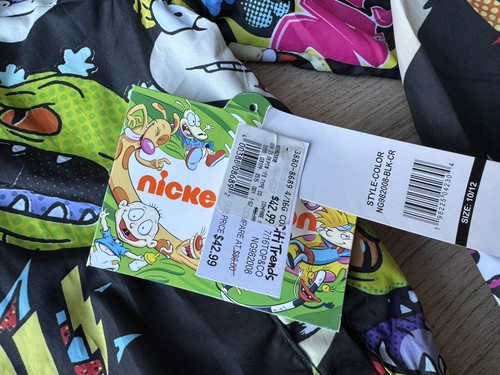 Nickelodeon Rugrats & Rocko Mash Print Windbreaker Full Zip Jacket Kid M 10/12 - Picture 3 of 3