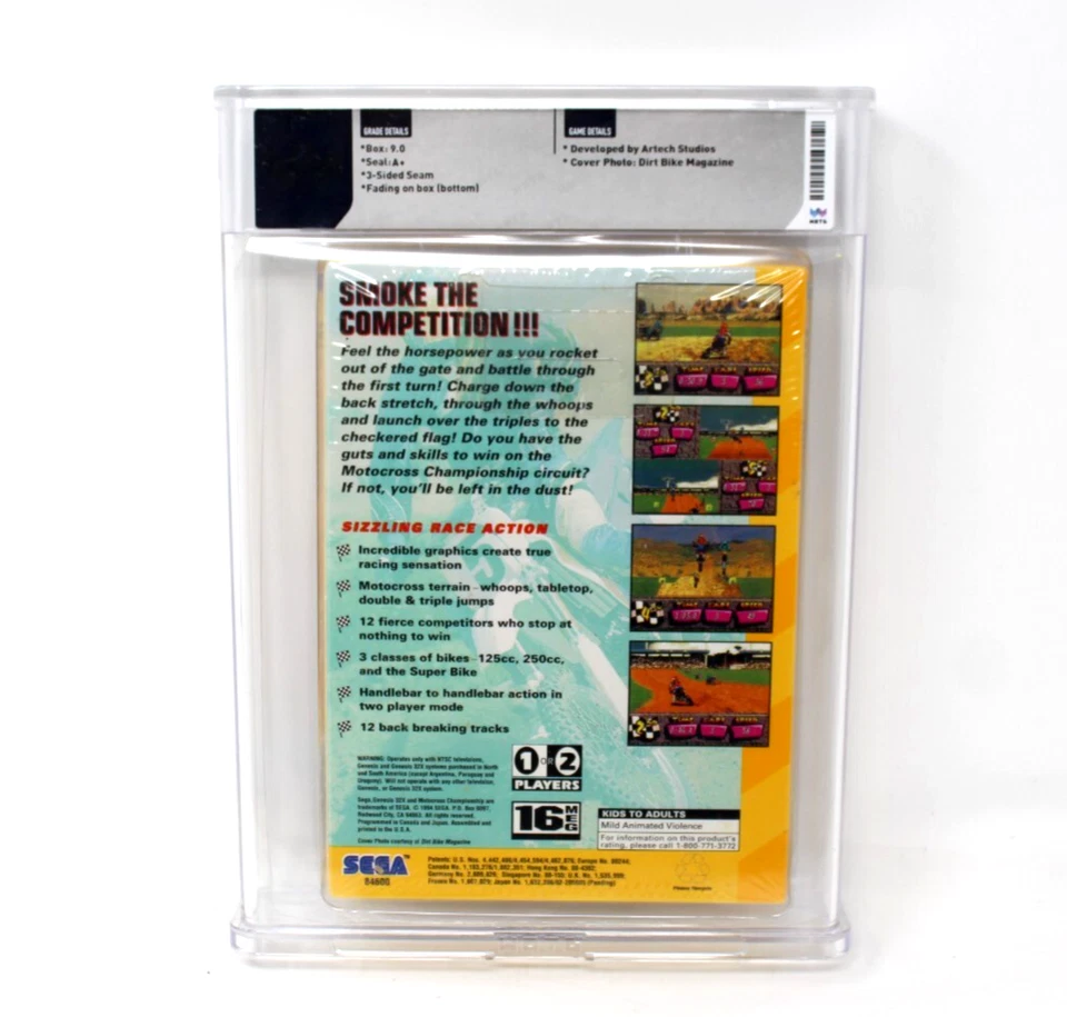 WATA Graded 9.0 Sega Genesis 32X CHAMPIONSHIP / MOTOCROSS -  Factory Sealed - Image 2 of 4