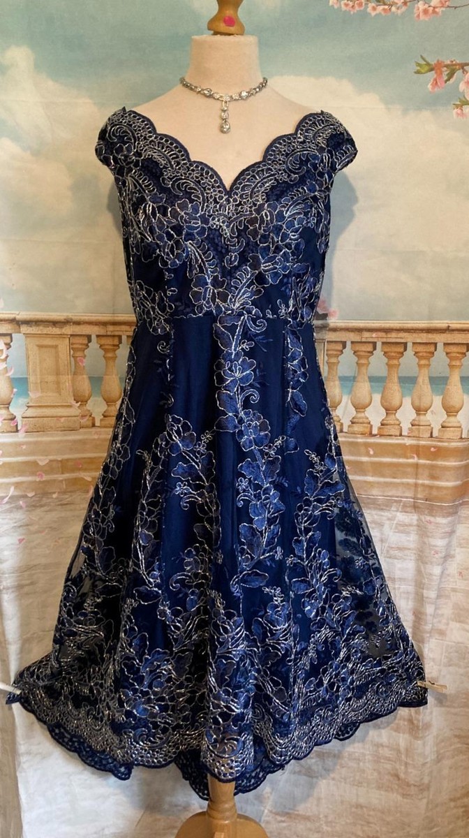 Lace Quiz Navy Bridesmaid Dresses Dress 18 Blue Lace Quiz Bardot
