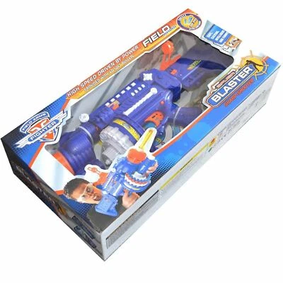 SHATCHI Pistola de fuego rápido - 40 balas de dardos blandos que funcionan con pilas con juegos de interior de vidrio