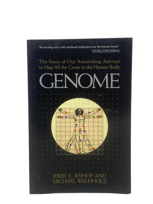 1990 Biology Genetic Mapping Science Book: Genome By Bishop & Waldholz,LIKE NEW