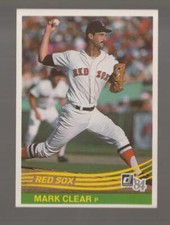 1984 Donruss Mark Clear Boston Red Sox #611 Near Mint or Better