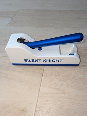 Silent Knight Pill Crusher Medication Grinder Blue White New Open Box Medical