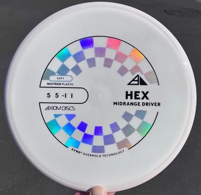 MVP Axiom Neutron Soft Hex - Rare WHITE-on-WHITE - Natural Gem - Disc Golf