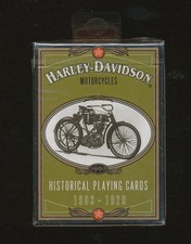 H13 - HARLEY DAVIDSON MOTORCYCLES HISTORICAL PLAYING CARDS NEW SEALED 1903-1929