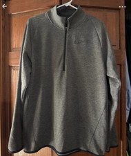 Nike Dri-FIT Men s Gray 1/4 Zip Pullover Mock...