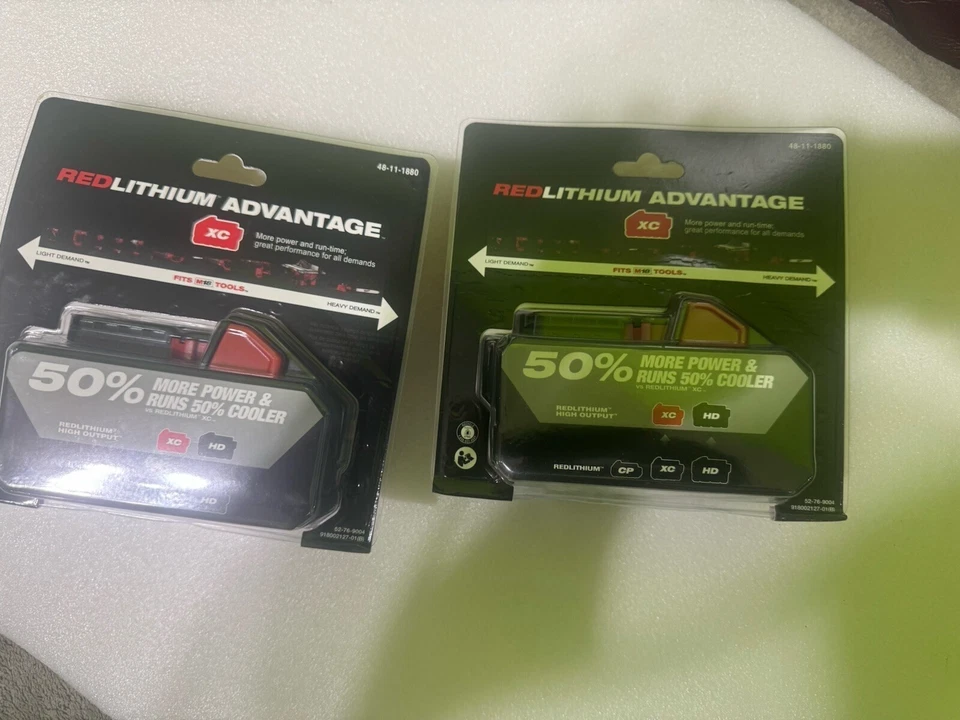 Batería inalámbrica 2 piezas para Millwaukke 48-11-1880 M18 ALTA SALIDA 18V 8Ah XC8.0 Foto 2 de 4