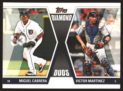 2011 Topps Diamond Duos #DD-19 Miguel Cabrera / Victor Martinez