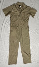 Dickies Coveralls Adult Large Khaki Short Sleeve Poplin Jumpsuit Work Mechanic