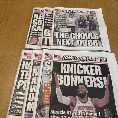 New York Post Newspapers  Lot Of  7 May 17 To May 23