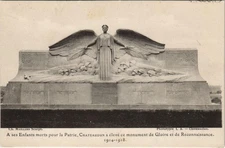 Old postcard to his dead children for the homeland CHATEAUDUN raised this monument (33672)
