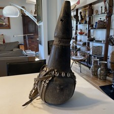 Ancienne gourde à lait Masaï calebasse début 20eme