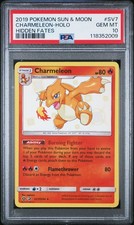 2019 POKEMON SUN & MOON HIDDEN FATES #SV7 CHARMELEON-HOLO PSA 10