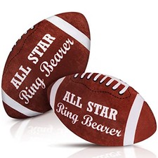 2 Pcs 12 Inch All Star Ring Bearer Football Plush Baby Football Stuffed