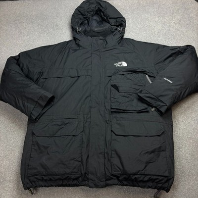 North Face Jacke Erwachsene XXL 2XL schwarz Puffer Gänsedaunen Hyvent Kapuze Mantel Herren
