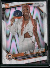 2025 Panini Prizm WNBA #150 Saniya Rivers White Seismic Prizms