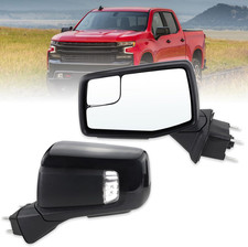Left Driver Side Mirror Compatible with 2019-2025 Chevy Silverado 1500 with Powe