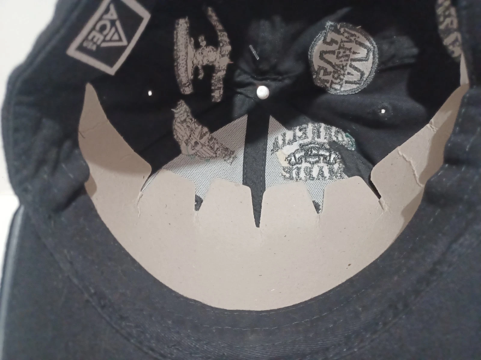 Vintage Y2K 2009 Deadliest Catch Time Bandit Ghost Crab AOP Self Fastening Hat