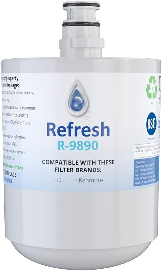 Refresh R-9890 LG LT500P Kenmore 469890 WF-290 Water Filter New 2 Pack
