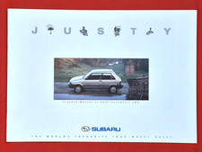 1989-91 SUBARU JUSTY Sales Brochure UK Market - SII GLII 4WD