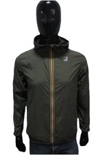 K.Way Le Vrai 3.0 Claude Giacca Uomo Verde Zip Impermeabile Antivento Taglia S