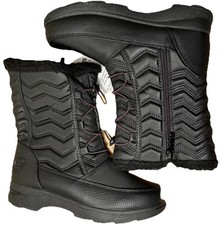 Totes Girl's 5 Quilty Winter Snow Boots Cold Weather Waterproof Black Kids New