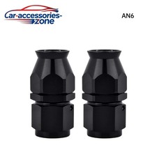 2pcs -6AN (AN6) PTFE Straight Swivel Fuel Oil Coolant Braided Hose Fitting 6AN