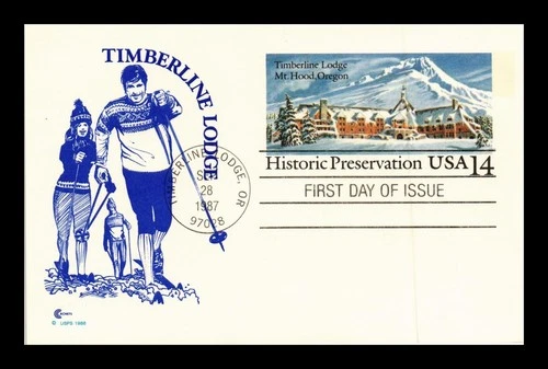 DR JIM STAMPS US FIRST DAY CARD TIMBERLINE LODGE MT HOOD COVER CRAFT CACHET