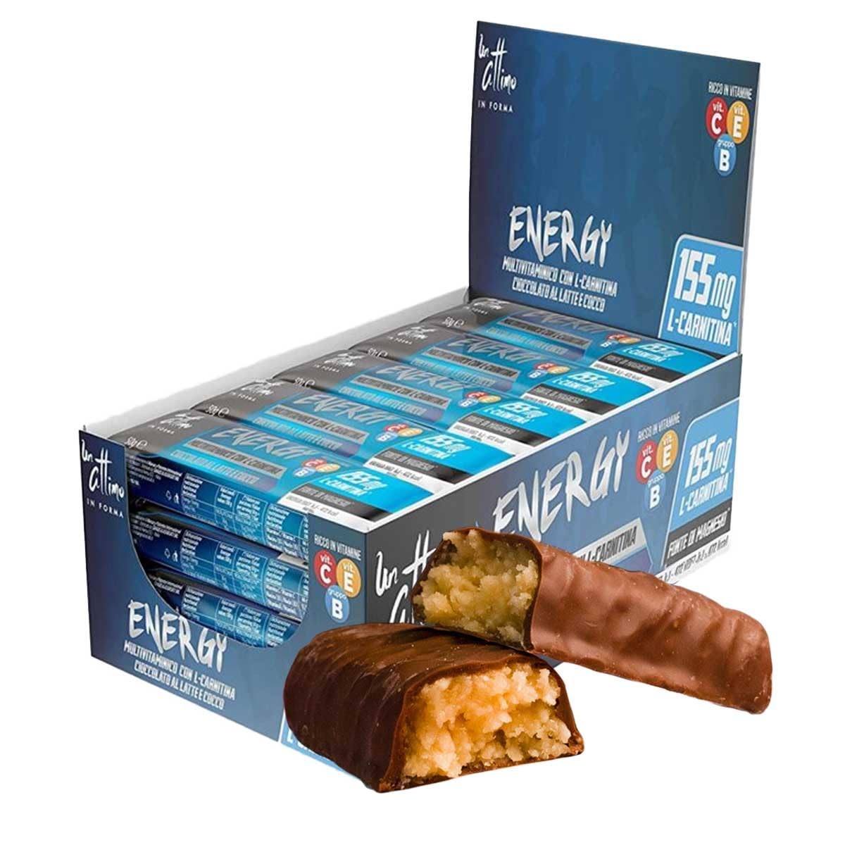 | 24 Barrette Energetiche Cioccolato Al Latte E Cocco - Pack Da 24 X 50 Gr - Spu