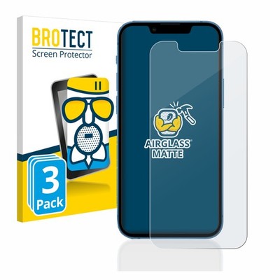 3x Panzerfolie Schutzglas matt für Apple iPhone 13 mini Displayschutz