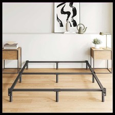 Versatile King Bed Frame - Adjustable Width, Easy Assembly, Noise-Free