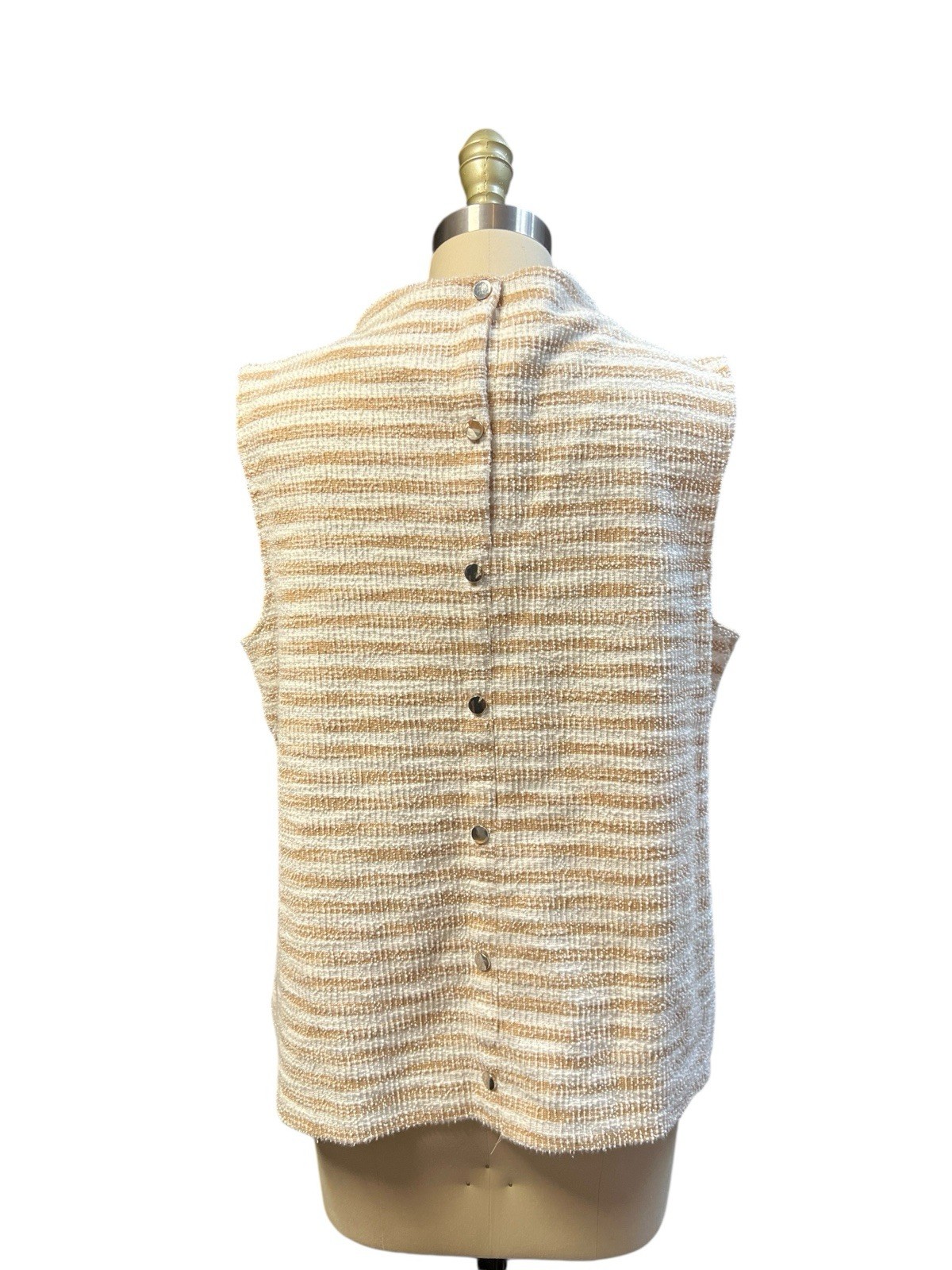 Talbots Button Detail Funnel Neck Shell Sunset St… - image 4