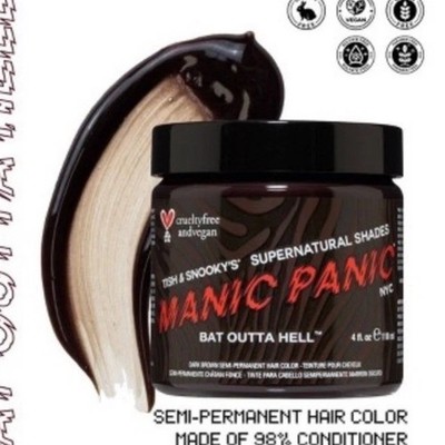 Manic Panic Dark Brown BAT OUTTA HE** Semi-Permanent Hair Dye 4 fl oz 
